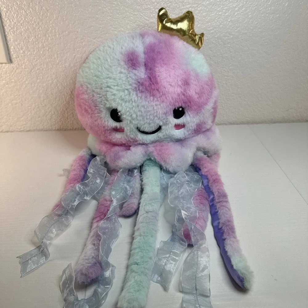 2 Scoops Tie-Dye Jellyfish w/ Crown Plush Sea Life Under the Sea